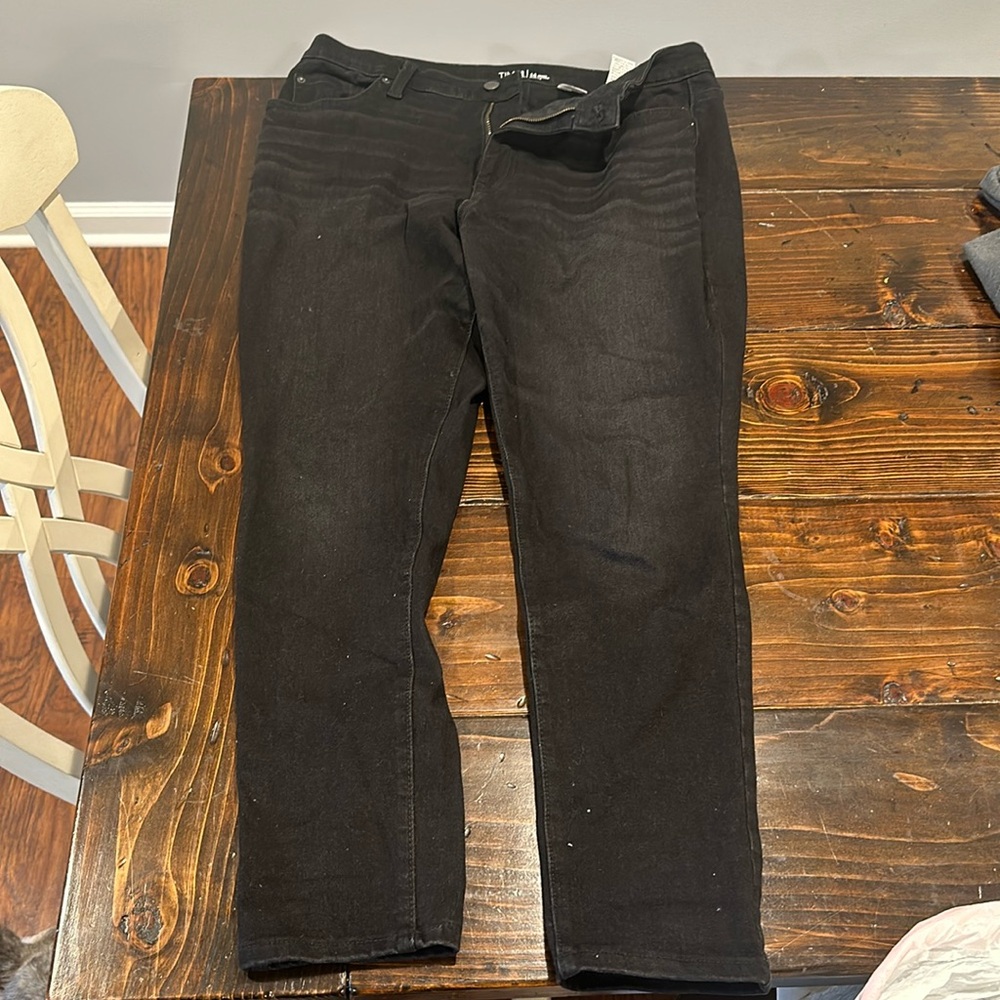 Women’s black high rise jeans- 14 petite